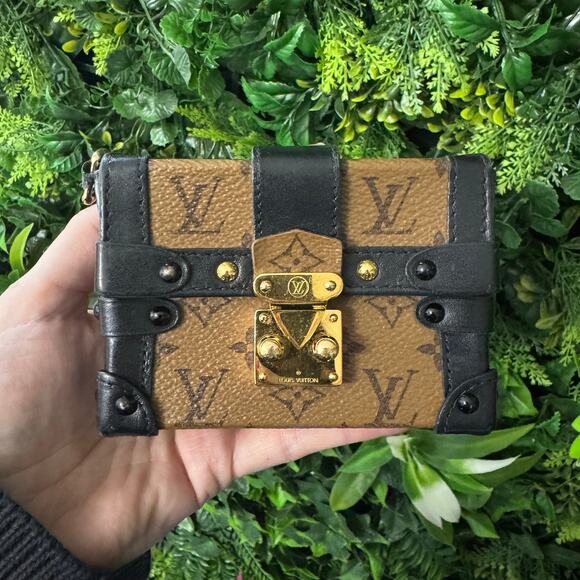 Louis Vuitton Reverse Monogram Trunk Bag Mini Essential Clutch LV VIP gift - Picture 2 of 16